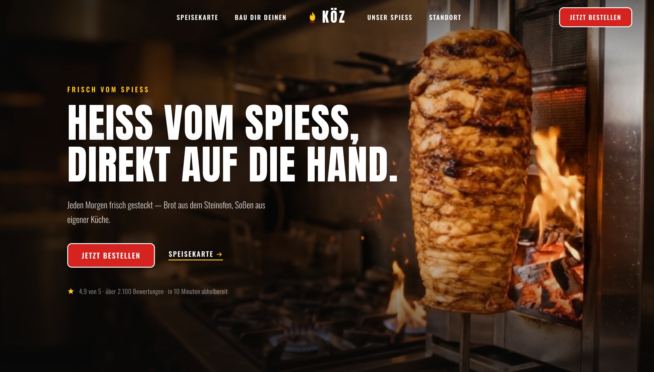 KÖZ — Döner & Grill am Desktop