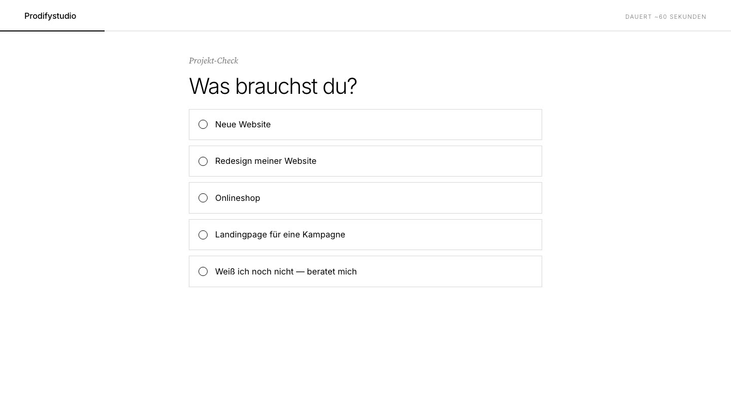 Projekt-Check: Frage 1 von 7