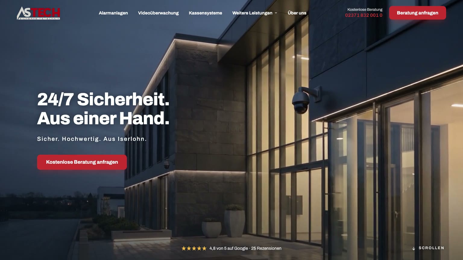 ASTECH — Entwurf als echte Seite