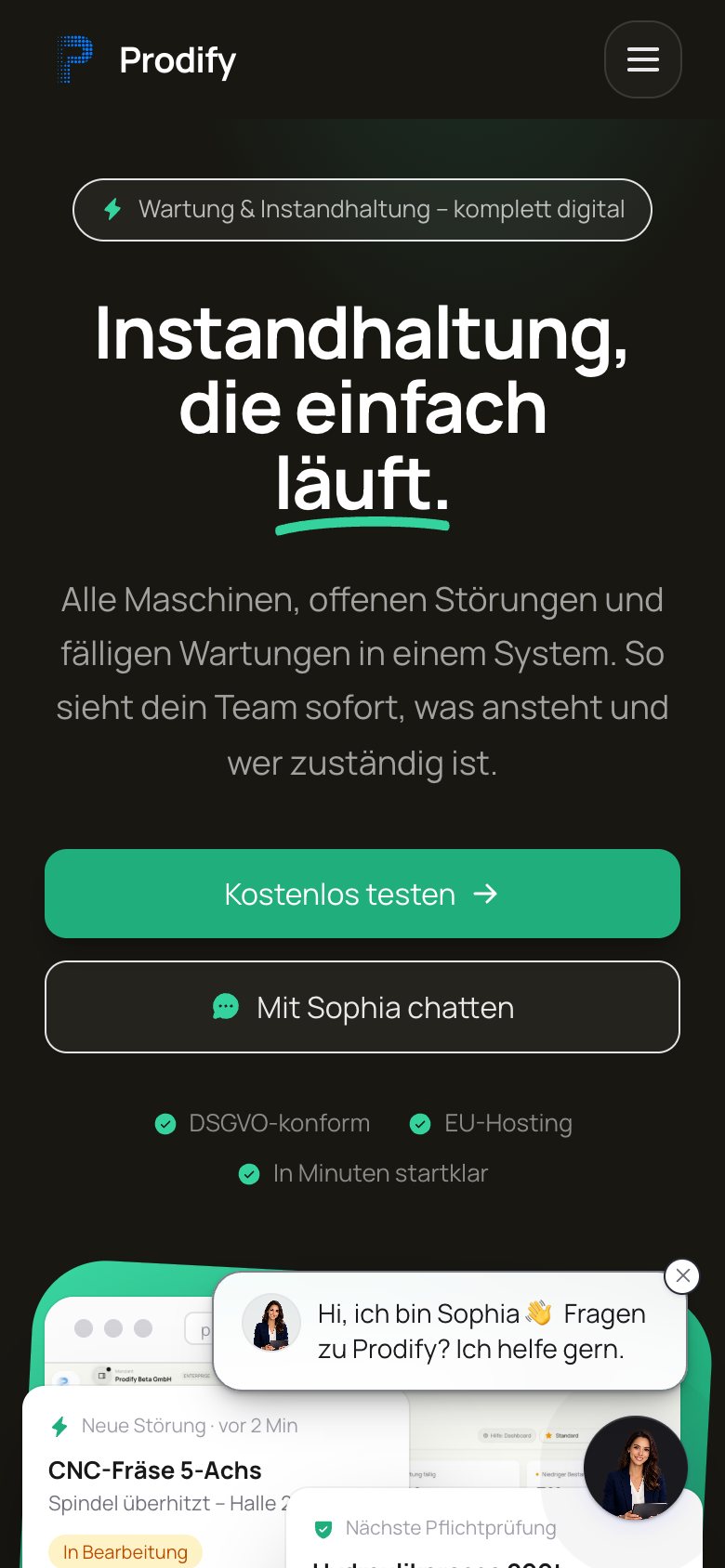 Prodify — Instandhaltungssoftware