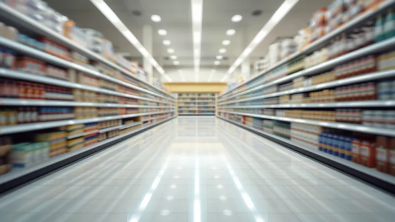 Gang eines Supermarkts