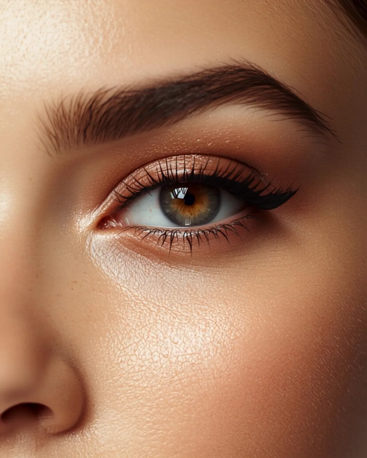 Illustrativer Detailblick auf ein Augen-Make-up