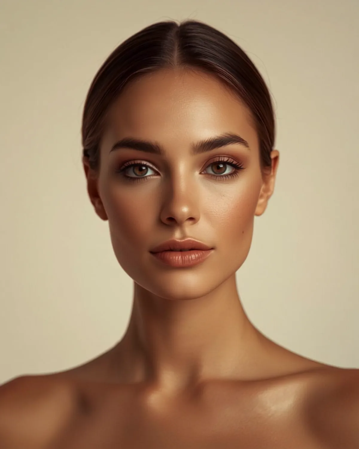 Braut mit weichem, natürlichem Braut-Make-up