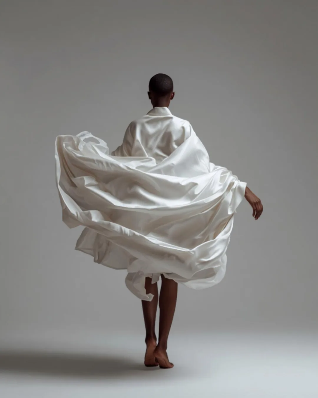 Look 02: fließende Silhouette in Ivory